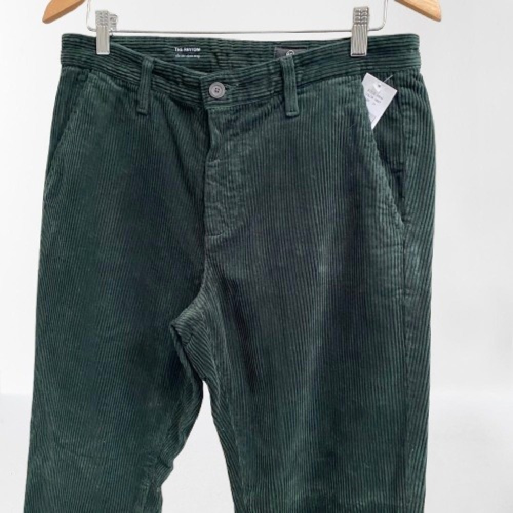 AG Adriano Goldschmied Payton Corduroy Pants in Pine Green 31 x 28